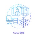 Cold site blue gradient concept icon