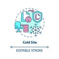 Cold site concept icon