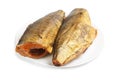 Cold smoked mackerel on plate