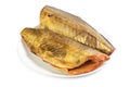 Cold smoked mackerel on plate