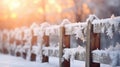 cold snow outdoor sunrise fresh Royalty Free Stock Photo