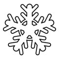 Cold snowflake icon, outline style