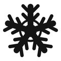 Cold snowflake icon, simple style