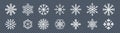 Cold snowflake winter icon vector.