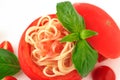 Cold spaghetti tomatosauce Royalty Free Stock Photo