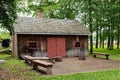 Blacksmith Shop - this timber-framed structure represents a light industrial building that was once common in New Jersey in the Royalty Free Stock Photo