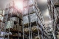 Cold storage, grocery warehouse for storing perishable meat Royalty Free Stock Photo