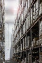 Cold storage, grocery warehouse for storing perishable meat Royalty Free Stock Photo