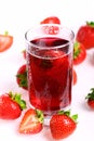 Cold strawberry drink