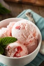 Cold Strawberry Ice Cream Royalty Free Stock Photo