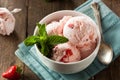 Cold Strawberry Ice Cream Royalty Free Stock Photo