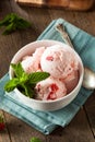 Cold Strawberry Ice Cream Royalty Free Stock Photo