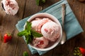 Cold Strawberry Ice Cream Royalty Free Stock Photo