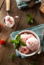 Cold Strawberry Ice Cream Royalty Free Stock Photo