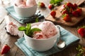 Cold Strawberry Ice Cream Royalty Free Stock Photo