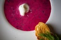 Cold summer Beets soup Royalty Free Stock Photo