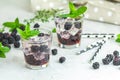 Cold Summer Berry Drink With Blackberries