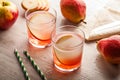 Cold summer cocktail drink with pear Royalty Free Stock Photo