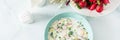 Cold summer soup Okroshka Royalty Free Stock Photo