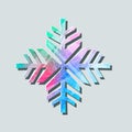 . Cold symbol, Snowflake line icon, sign, linear colorful pictogram isolated on white. logo illustration