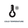 Cold temperature icon. Simple element illustration. Cold tempera Royalty Free Stock Photo