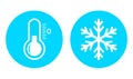 Cold temperature vector icon