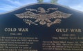 Cold War and Gulf War Plaque 1946-1991