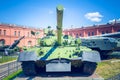 Cold War military tank. Era of Cold War