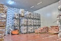 Cold warehouse for storing meat products Royalty Free Stock Photo