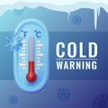 Cold warning illustration Royalty Free Stock Photo