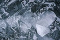 Cold water and ice cubes melting background. Global warming or climate change concept Royalty Free Stock Photo