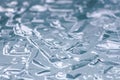 Cold water and ice cubes melting background. Global warming or climate change concept Royalty Free Stock Photo