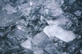 Cold water and ice cubes melting background. Global warming or climate change concept Royalty Free Stock Photo