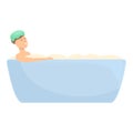 Cold water icon cartoon vector. Warm bath