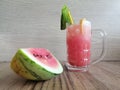 Cold Water Melon Juice in Summer for thirst-quenching..
