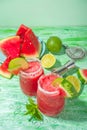 Cold watermelon margaritas Royalty Free Stock Photo