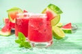 Cold watermelon margaritas Royalty Free Stock Photo