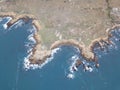 Aerial of Sonoma Shoreline in Northern California Royalty Free Stock Photo