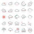 Cold Weather flat Icons Pack Royalty Free Stock Photo