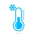 Cold weather thermometer icon