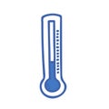 Cold weather thermometer icon vector illustration on white background. Flat web design element Royalty Free Stock Photo