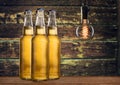 Cold wet beer bottle Royalty Free Stock Photo