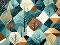 cold winter geometric abstract pattern art: environment and sustainability Royalty Free Stock Photo