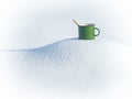 Cold winter and hot tea Royalty Free Stock Photo
