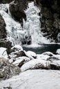 Cold winter landscape at Bish Bash Falls Royalty Free Stock Photo
