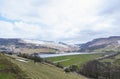 Winter landscapes of Dovestone National Park and Reservoirs, Peak District, England