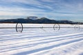 Cold winter on the prairie. Royalty Free Stock Photo