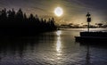 Cold Winter Sunrise in Horseshoe Bay, Hovland, Minnesota Royalty Free Stock Photo