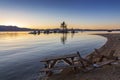 Cold Winter Sunset Lake Tahoe California Landscape Scenery Royalty Free Stock Photo