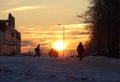 Winter sunset in Russia